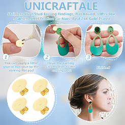 50 шт. фурнитура для сережек-гвоздиков из нержавеющей стали 304 STAS-UN0059-21A