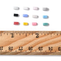 100шт 12 стиля стеклянные бусины с 2 отверстиями SEED-FS0001-43