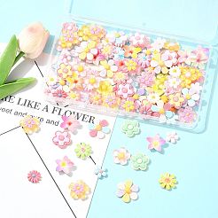 100 шт. 8 стиля полупрозрачных и непрозрачных кабошонов из смолы RESI-FS0002-32