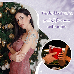 Цепочки на одно плечо со стразами AJEW-WH0009-72