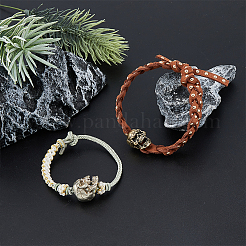 2 шт. 2-х цветные латунные европейские бусины&nbsp;KK-FH0007-33