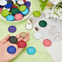 60 шт. 10-цветная оправа для подвески из жести в виде кабошона IFIN-GA0001-62