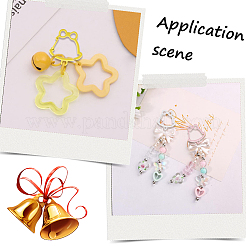 20 шт. 10-цветный брелок-застежка в форме колокольчика из цинкового сплава с покрытием для выпечки&nbsp;FIND-SC0017-44