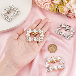 4 шт. 2 стиля пластиковое украшение для обуви с имитацией жемчуга AJEW-PH0011-47