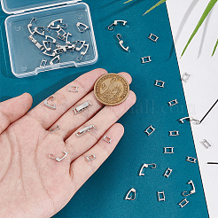 24 шт. 2 стиля латунных раскладывающихся застежек&nbsp;KK-UN0003-11P