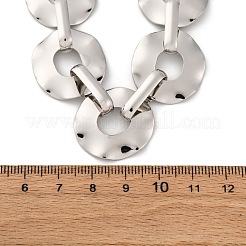 Ожерелья из плоских круглых звеньев из железа и сплава для женщин&nbsp;LS-NJEW-U046-04P