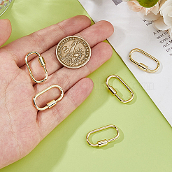 5 шт. латунные подвески-замки с винтовым карабином&nbsp;KK-DC0004-64