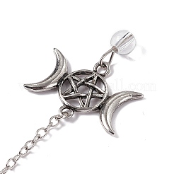 Подвески с шестигранным остроконечным конусом из смешанных драгоценных камней и биолокационным маятником G-G983-05P