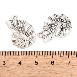 Тибетском стиле сплава раковины подвески TIBEP-Q043-224-RS