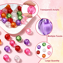 42 шт. 7-х цветные прозрачные акриловые бусины с осенней тематикой TACR-PA0001-05