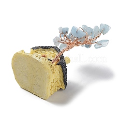 Смола и натуральный аквамарин модельный орнамент&nbsp;DJEW-Z001-01B