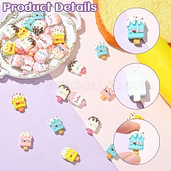 Кабошоны из непрозрачной смолы&nbsp;RESI-CJ0004-89