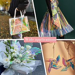 Радужный ПВХ пластиковый ламинированный виниловый рулон для высекальных машин и виниловых плоттеров DIY-WH0366-11