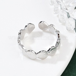 Латунные регулируемые манжеты для женщин RJEW-B132-01A-P