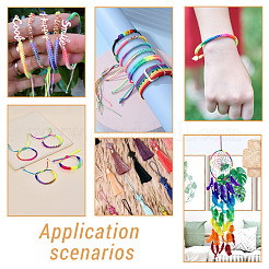 6 рулон 6-х цветной сегментно окрашенной полиэфирной нити&nbsp;OCOR-EL0001-01A