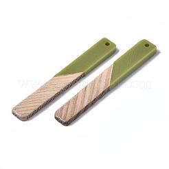 Большие подвески из смолы и дерева RESI-T035-19-A02