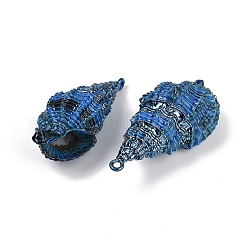 Покрашенные брызги естественные спиральные подвески раковины SHEL-K006-50