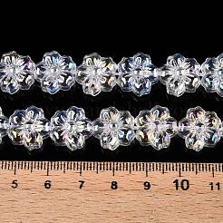 Прозрачные стеклянные бусины гальваническим пряди EGLA-N012-17