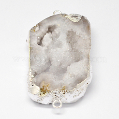 Гальванические соединители из натурального и окрашенного агата друзы&nbsp;G-N0168-009