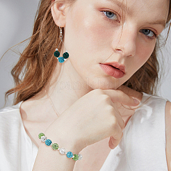 100шт 5 цвета полимерной глины бусины со стразами RB-OC0001-10B