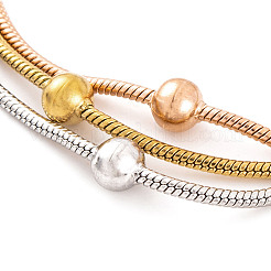 Многорядные браслеты из нержавеющей стали с шариками&nbsp;LS-BJEW-L687-01M