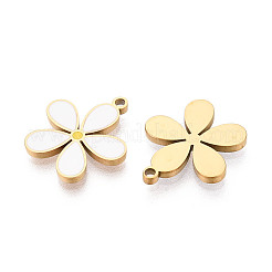 Подвески в виде цветов из нержавеющей стали 304 и эмали.&nbsp;STAS-T073-19G