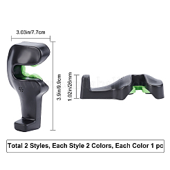 2 цветной пластиковый крючок&nbsp;AJEW-GF0002-50