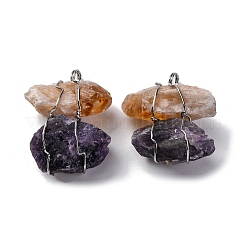 Натуральные смешанные самородки драгоценных камней большие подвески&nbsp;G-K338-43P