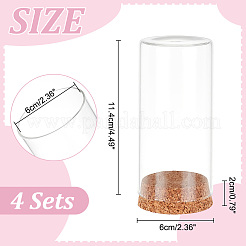 4 шт. купольная крышка из боросиликатного стекла&nbsp;DJEW-PH0001-37