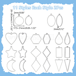 22 шт. 11 стиля подвески из нержавеющей стали 304&nbsp;STAS-WR0001-41