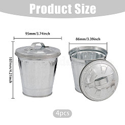 Железный мусорный бак&nbsp;AJEW-WH0609-293