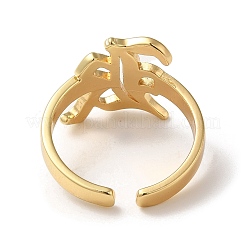 Стойка покрытие латунь открытые манжеты кольца RJEW-M162-32G