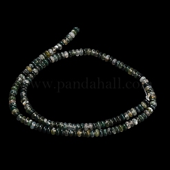 Природные моховой агат бисер нитей G-L635-A27-4x2mm