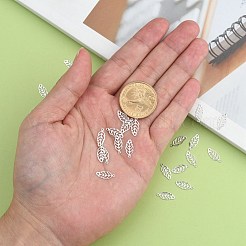 Подвески-шармы из нержавеющей стали в форме листа 201 STAS-R075-12