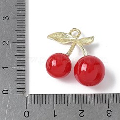 Подвески из вишневой непрозрачной смолы 3d в виде фруктов&nbsp;RESI-V002-03A