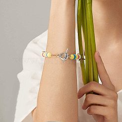 Сплавочные застежка тоггл тибетского стиля&nbsp;TIBE-PH0004-03