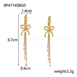Серьги-кольца из нержавеющей стали 304&nbsp;STAS-OY003-65G