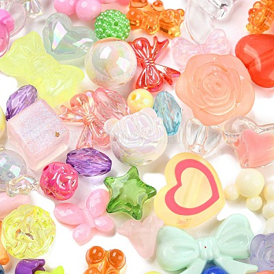 Непрозрачные и прозрачные акриловые бусины MACR-M035-08-1