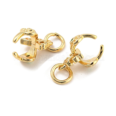 Латунные микро паве зеленый кубический цирконий ледоруб щепотка поручни KK-H452-35KCG-01-1