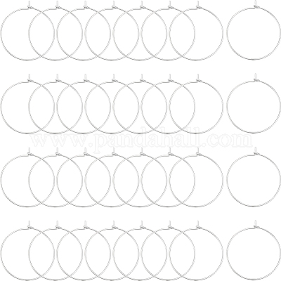 50 шт. долговечная фурнитура для сережек-колец из латуни с покрытием KK-BBC0013-19-1