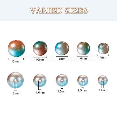 497шт 5 стиля радуги абс пластик имитация жемчуга OACR-YW0001-09A-1