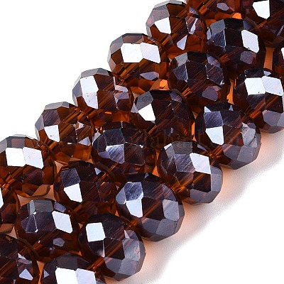 Стеклянные бусины с гальваническим покрытием  EGLA-A034-T12mm-A19-1