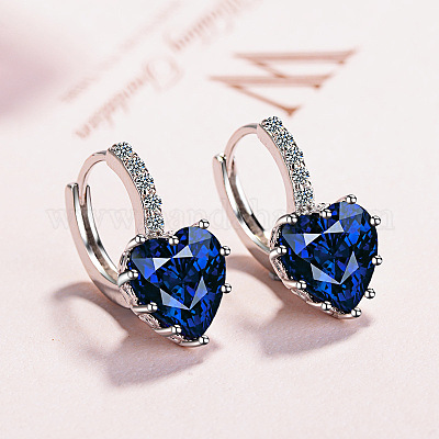 Серьги-клипсы из латуни с фианитом WGDCDFF-05-1