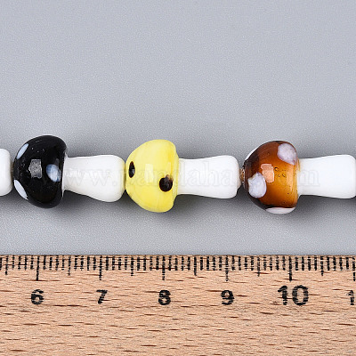 Бусы лэмпворк ручной работы LAMP-N028-13-1