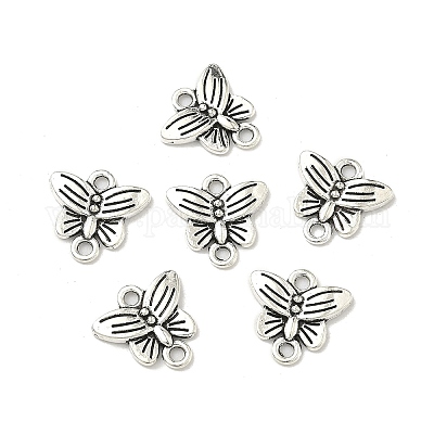 Разъемы из сплава бабочки в тибетском стиле&nbsp;X-TIBE-5369-AS-LF-1