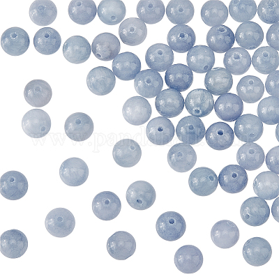 100 шт. нити бусин из натурального окрашенного желтого нефрита G-HY0001-08-1