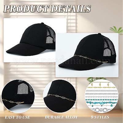 9 шт. цепь для бейсболки из алюминия HJEW-SW00143-1