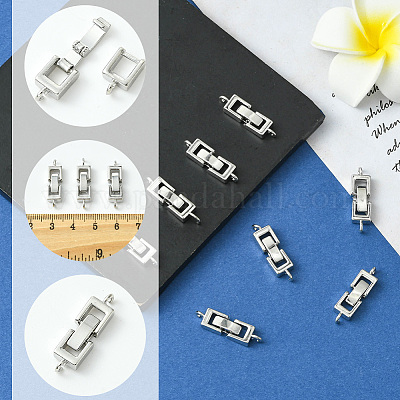 10 шт. латунные застежки-скобы с покрытием стойки KK-SC0006-67P-1