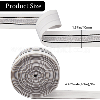 4.7 ярд плоская полиэстеровая полосатая эластичная широкая лента OCOR-GF0003-86C-1