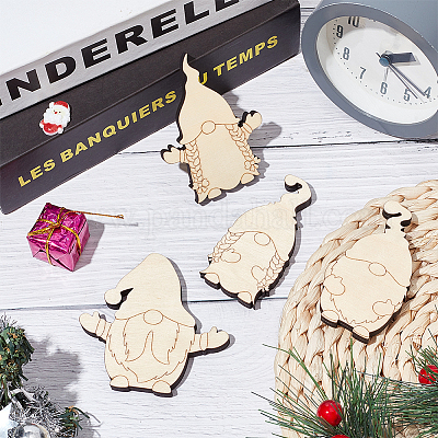 1 комплект незаконченных деревянных вырезок DIY-MA0002-33-1